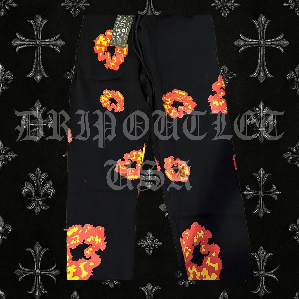 Denim Tears x Offset Wreath Joggers 'Black'