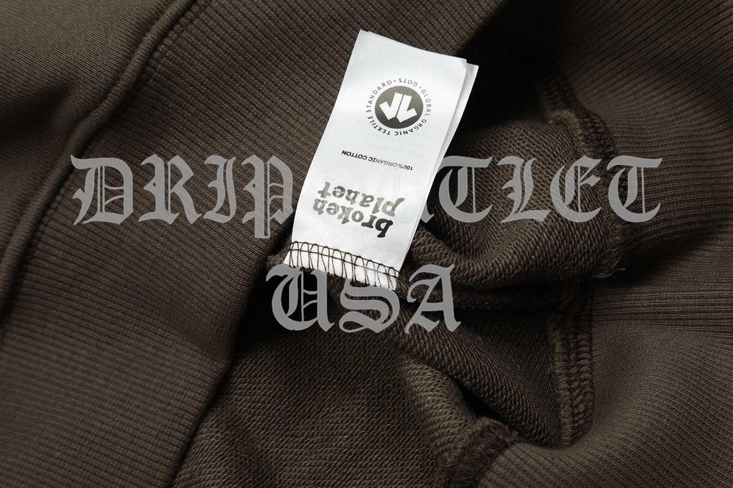 Broken Planet "Broken Hearts" Hoodie - Brown / Pink