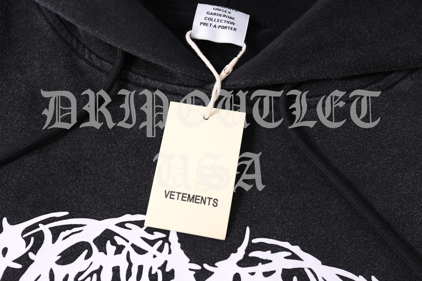 VETEMENTS 'Black Death Metal' Hoodie