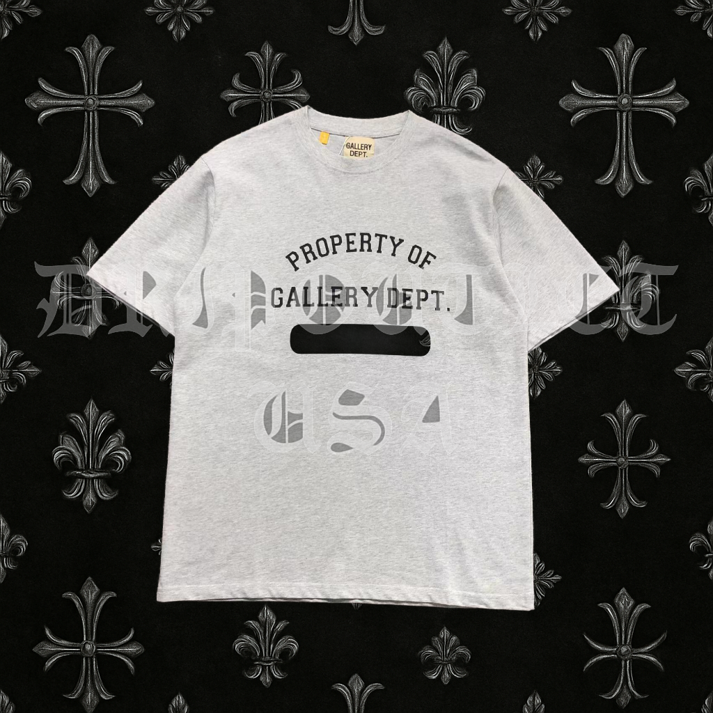 Gallery Dept “Property Of” Grey T-Shirt – Minimal Streetwear Essential