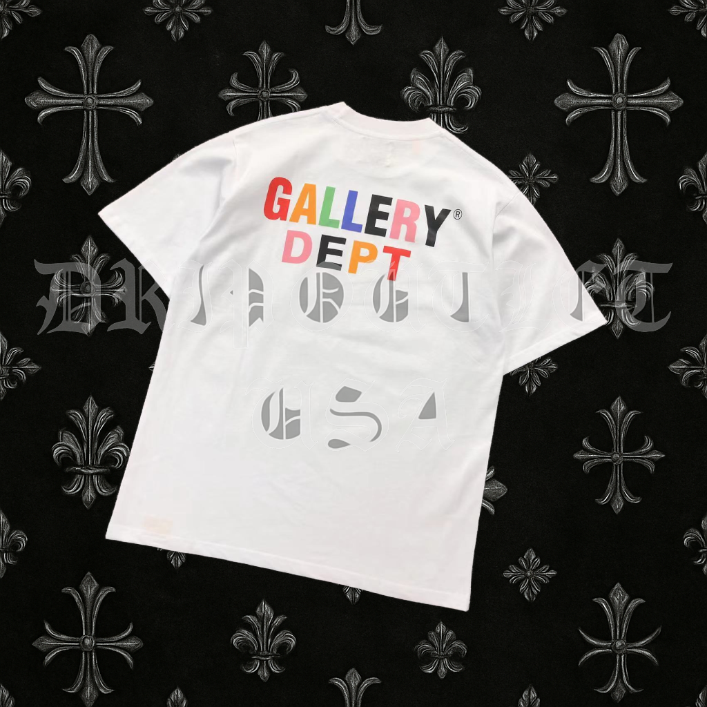 Gallery Dept “Dept de la Galerie” Beverly Blvd T-Shirt – White Multi-Color Graphic Tee