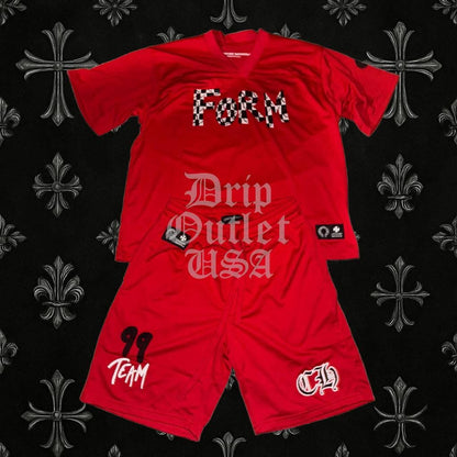 Chrome Hearts Jersey Set - RED