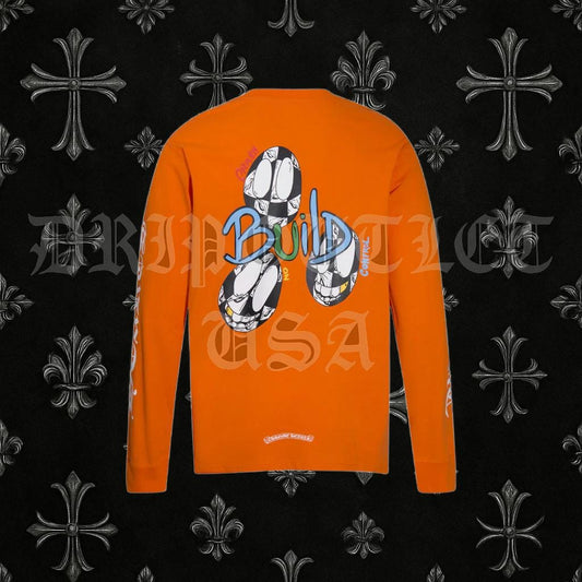 Chrome Hearts Matty Boy Link Build Orange Crewneck