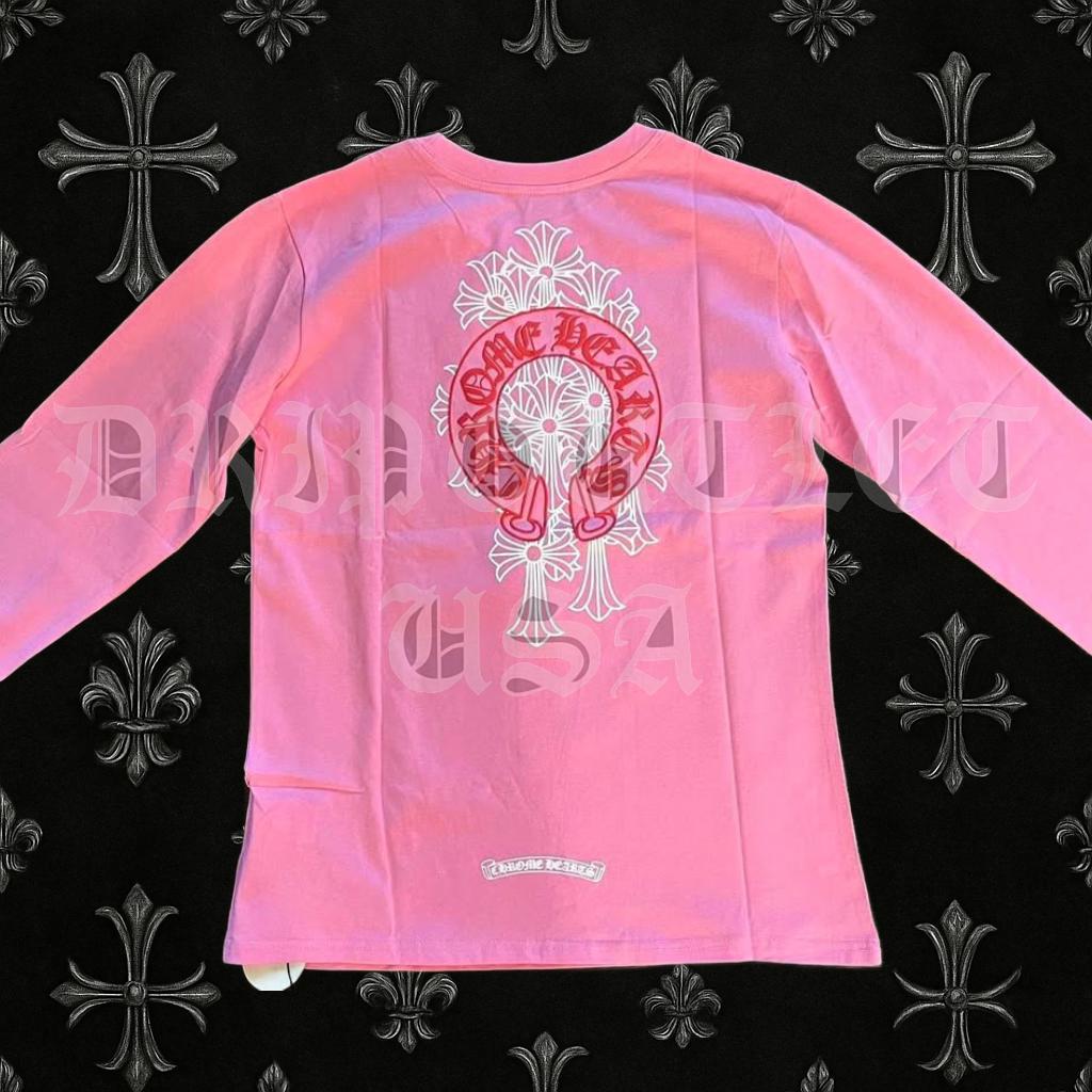 Chrome Hearts Pink and Red Logo Crewneck