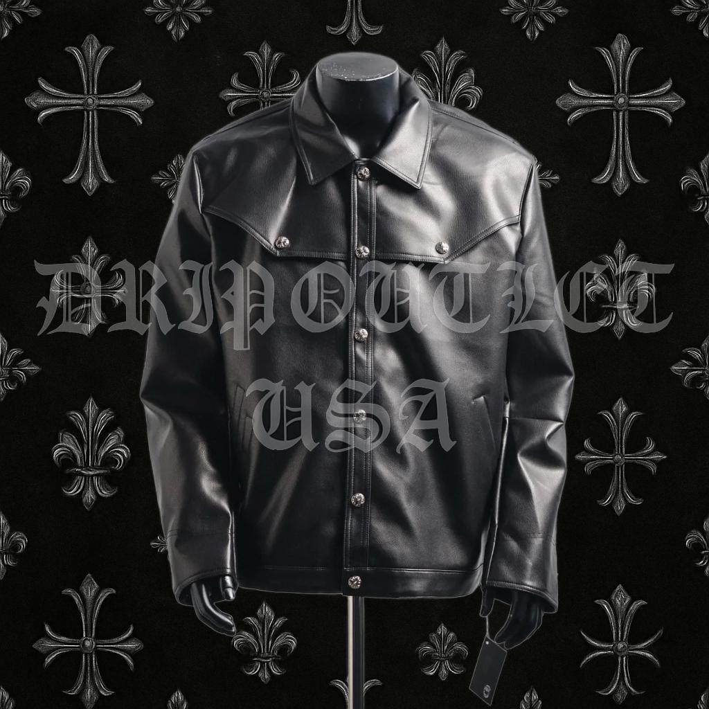Chrome Hearts Leather Biker Jacket