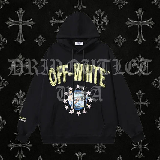 Off-White Fresco Star Over Hoodie 'Black'