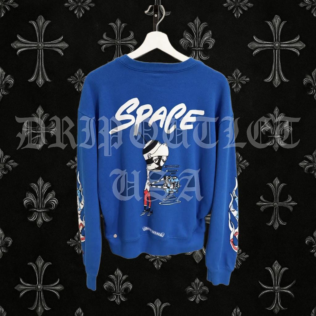Chrome Hearts Matty Boy Space Crewneck BLUE