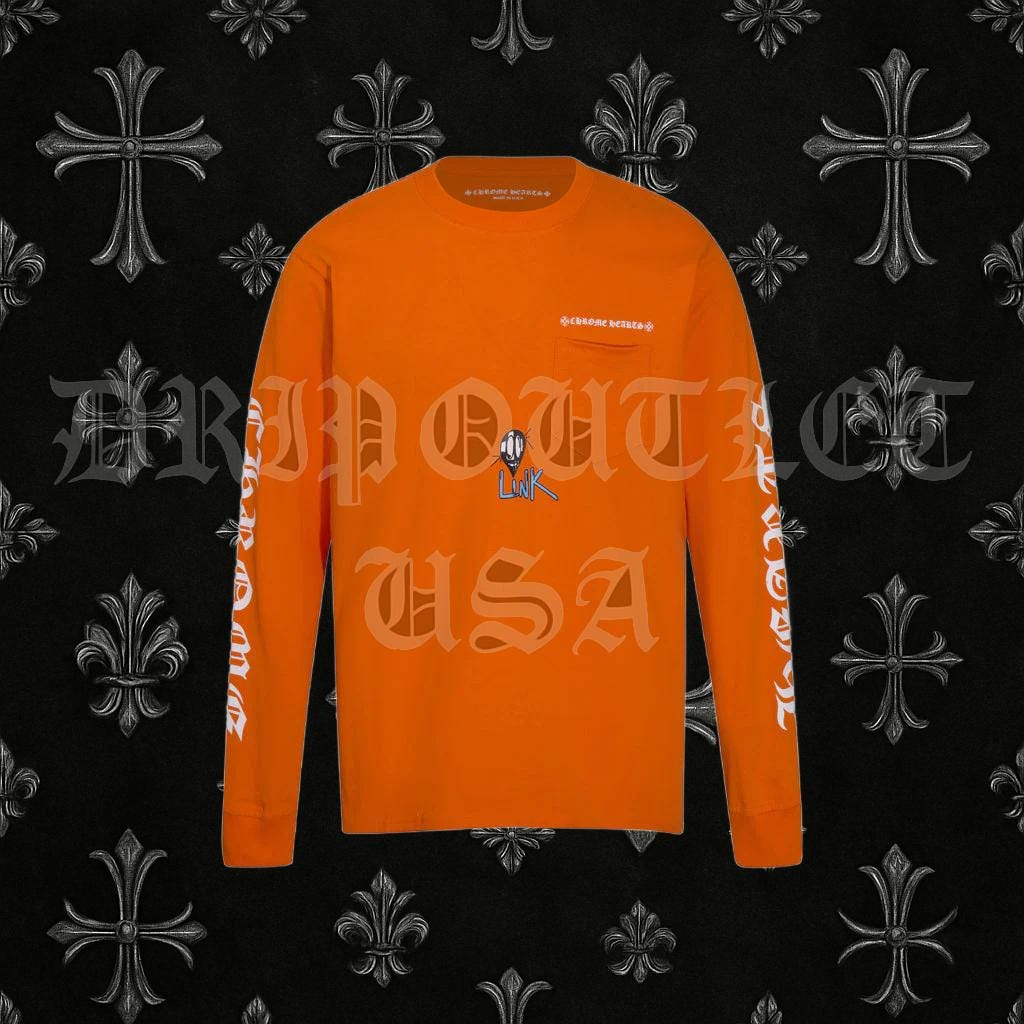 Chrome Hearts Matty Boy Link Build Orange Crewneck
