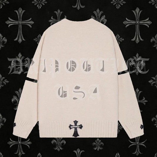 Chrome Hearts Knitted Sweatshirt - Cream