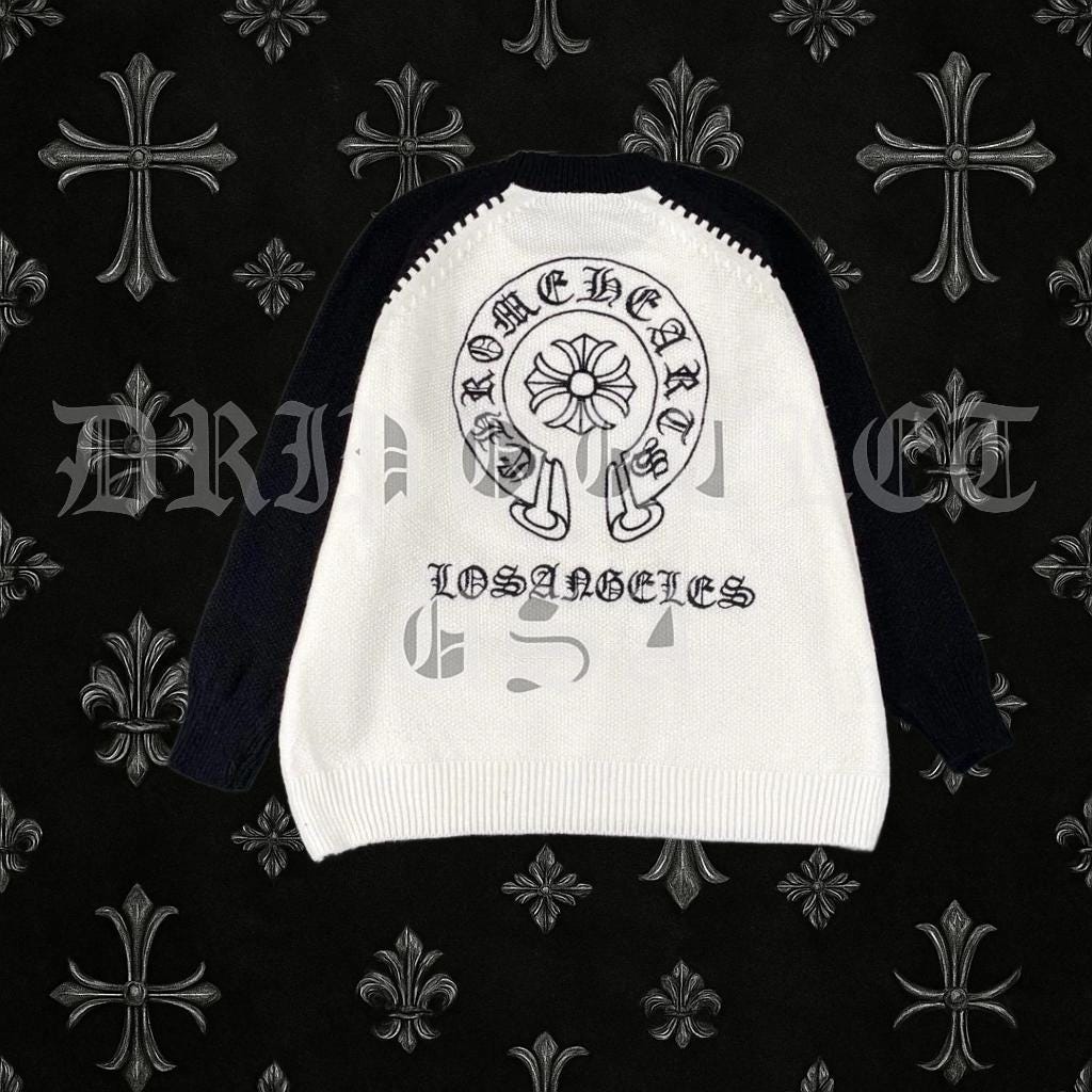 Chrome Hearts Knitted Baseball Sweater - White