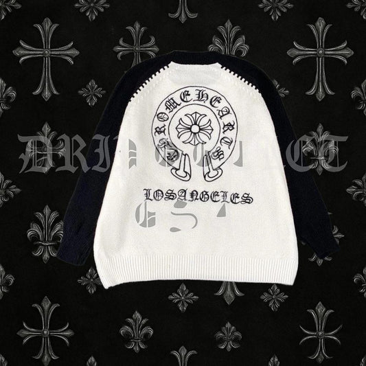 Chrome Hearts Knitted Baseball Sweater - White