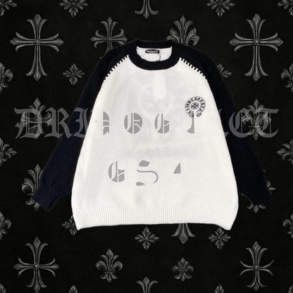 Chrome Hearts Knitted Baseball Sweater - White