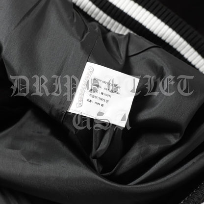 Chrome Hearts Leather Varsity Jacket