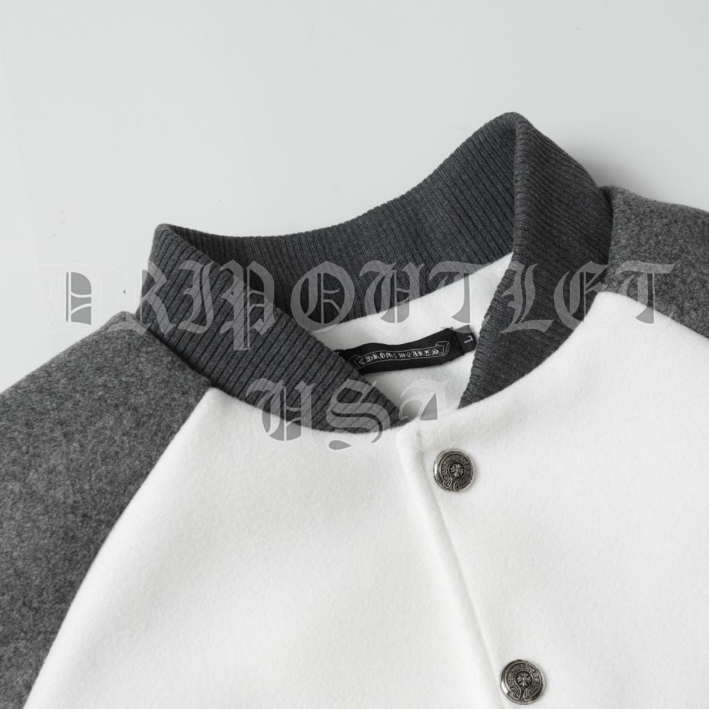 Chrome Hearts Leather Varsity Jacket