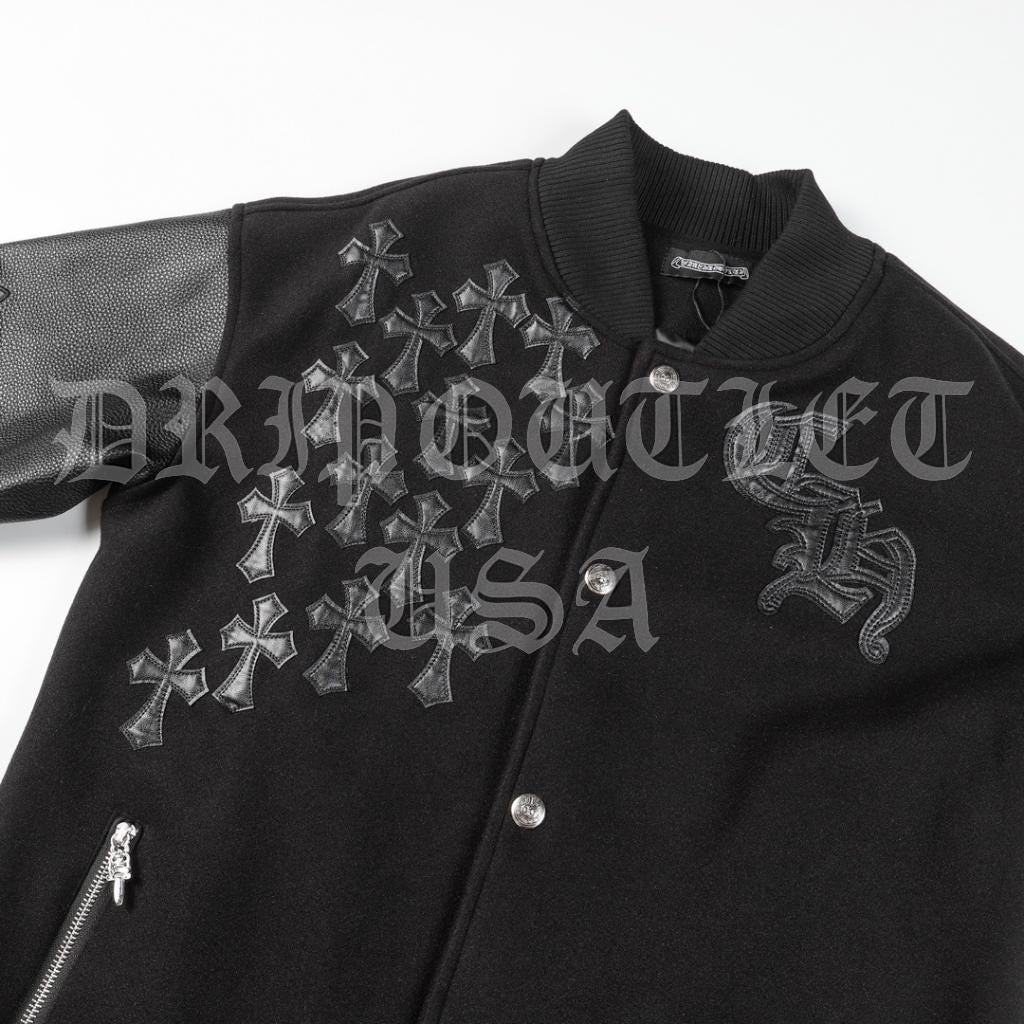 Chrome Hearts Leather Biker Jacket
