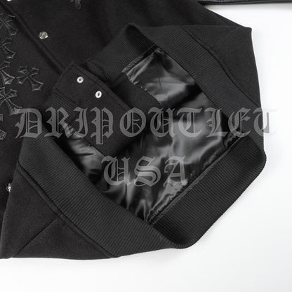 Chrome Hearts Leather Biker Jacket