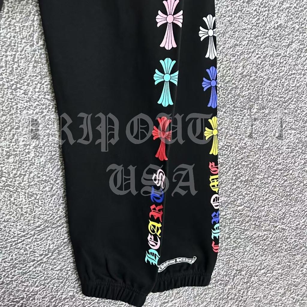Chrome Hearts Multi Color Cross Jogger Sweat Pants