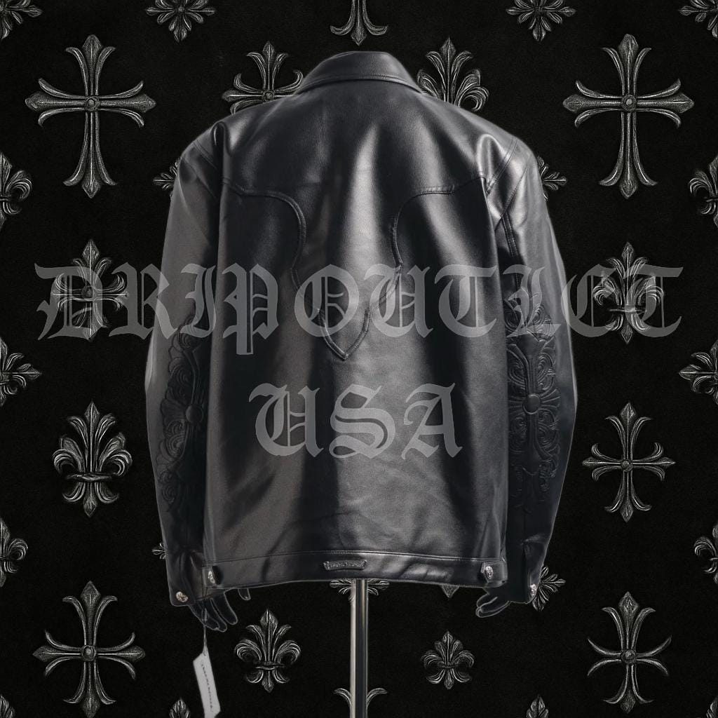 Chrome Hearts Leather Biker Jacket