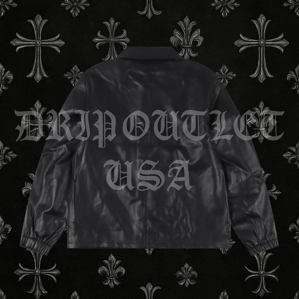 Chrome Hearts Leather Biker Jacket