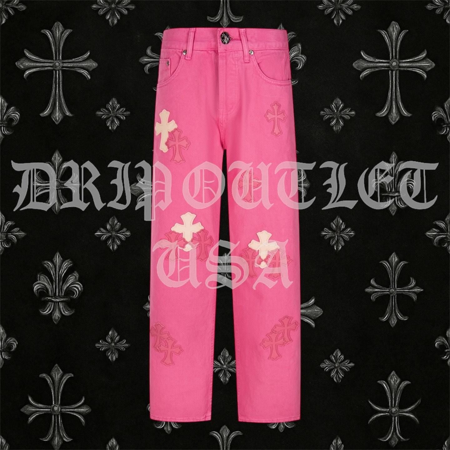 Chrome Hearts 'Pink/Pink' Cross Jeans
