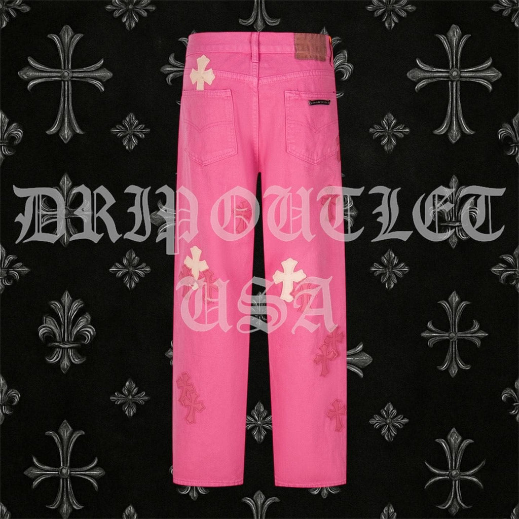 Chrome Hearts 'Pink/Pink' Cross Jeans