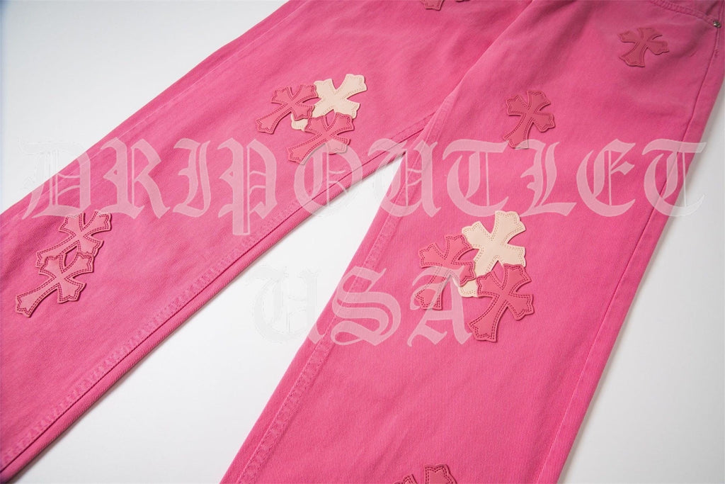 Chrome Hearts 'Pink/Pink' Cross Jeans