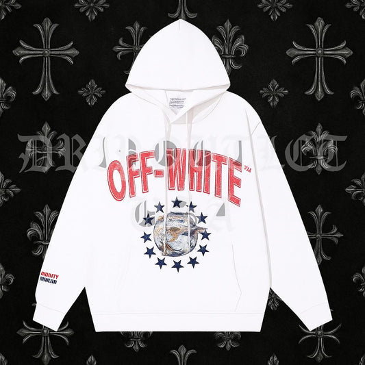 Off-White Fresco Star Over Hoodie 'White'