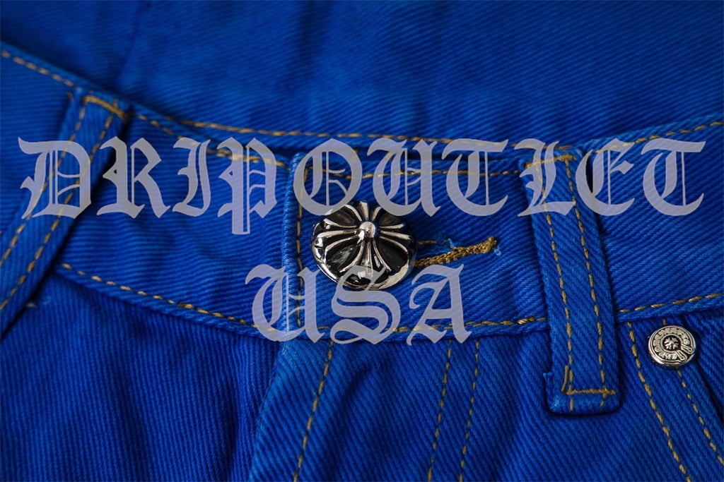 Chrome Hearts 'Blue/Teal' Cross Jeans