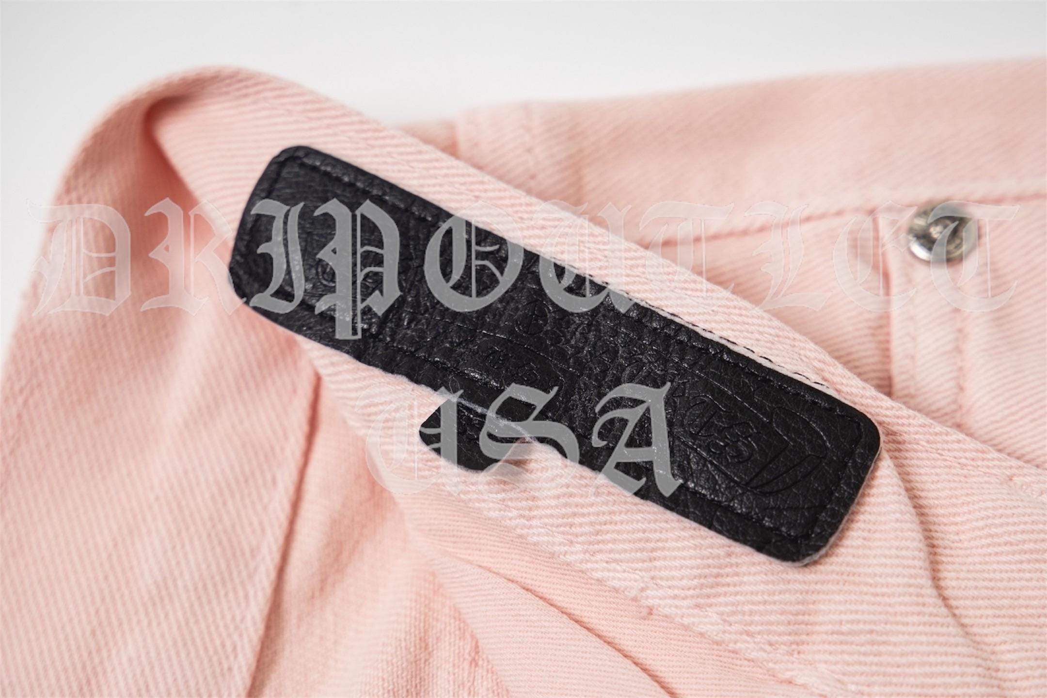 Chrome Hearts 'Pink/White' Cross Jeans