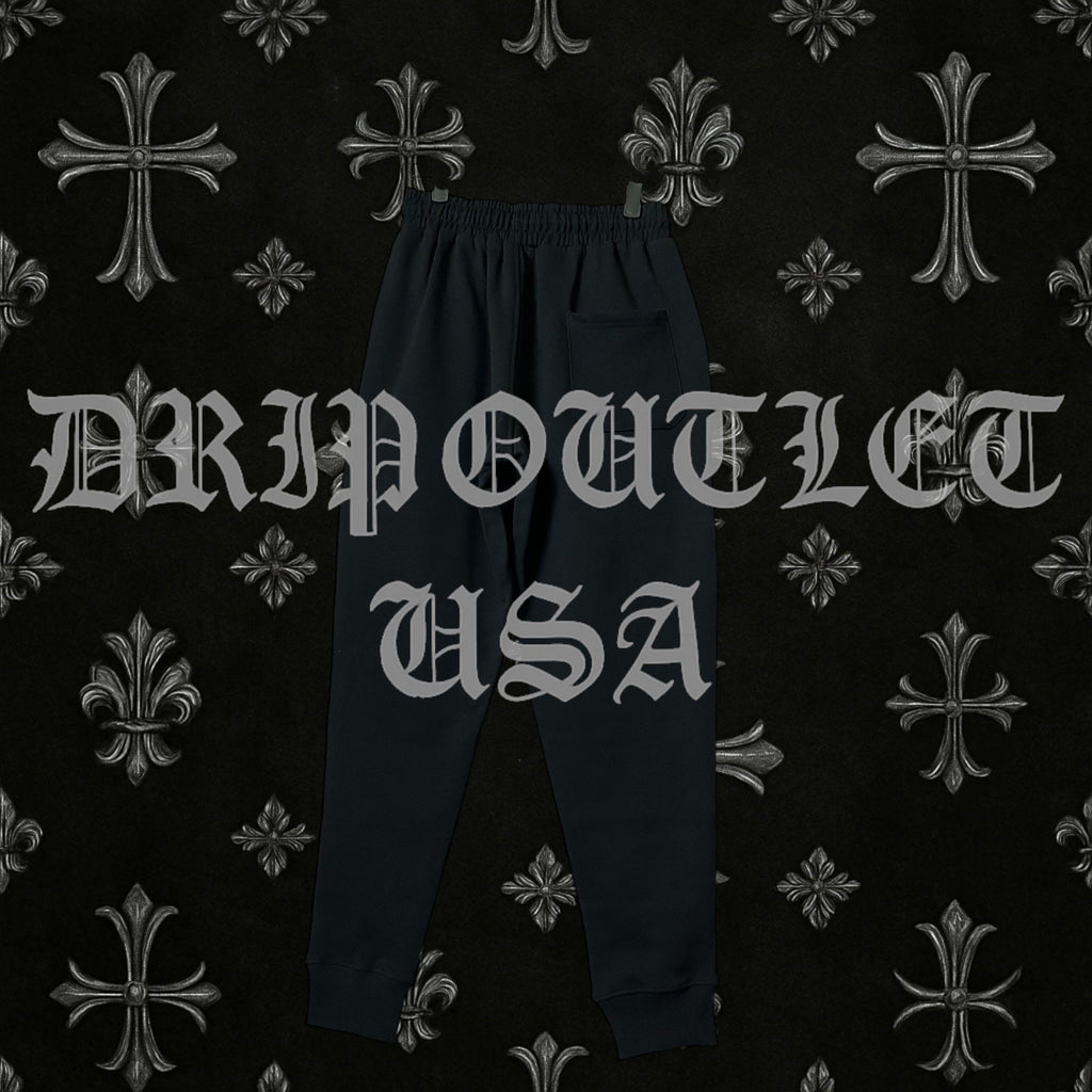 Chrome Hearts 'Pink Cross Logo' Joggers/Sweatpants - Black