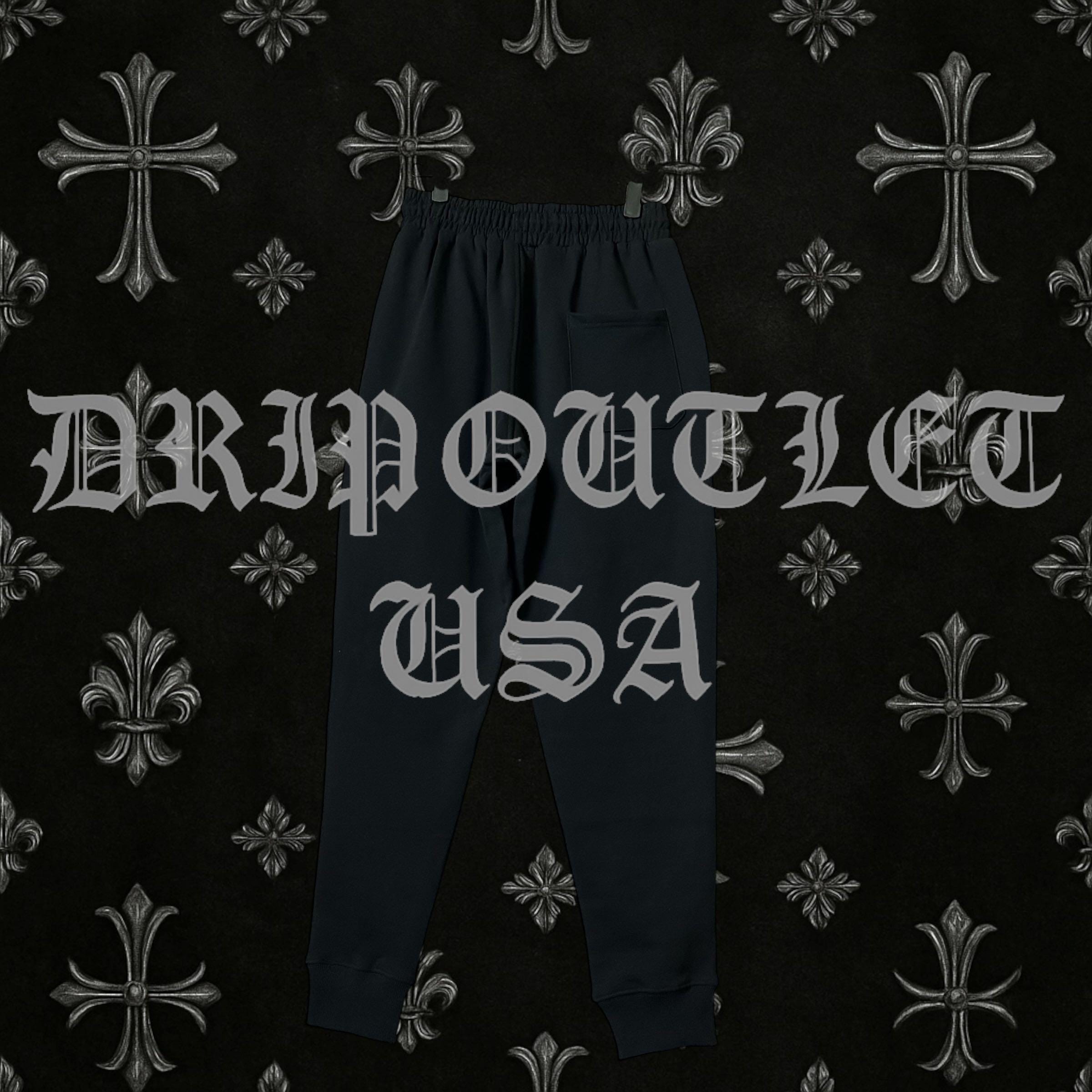 Chrome Hearts 'Pink Cross Logo' Joggers/Sweatpants - Black