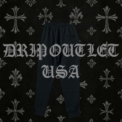 Chrome Hearts 'Pink Cross Logo' Joggers/Sweatpants - Black