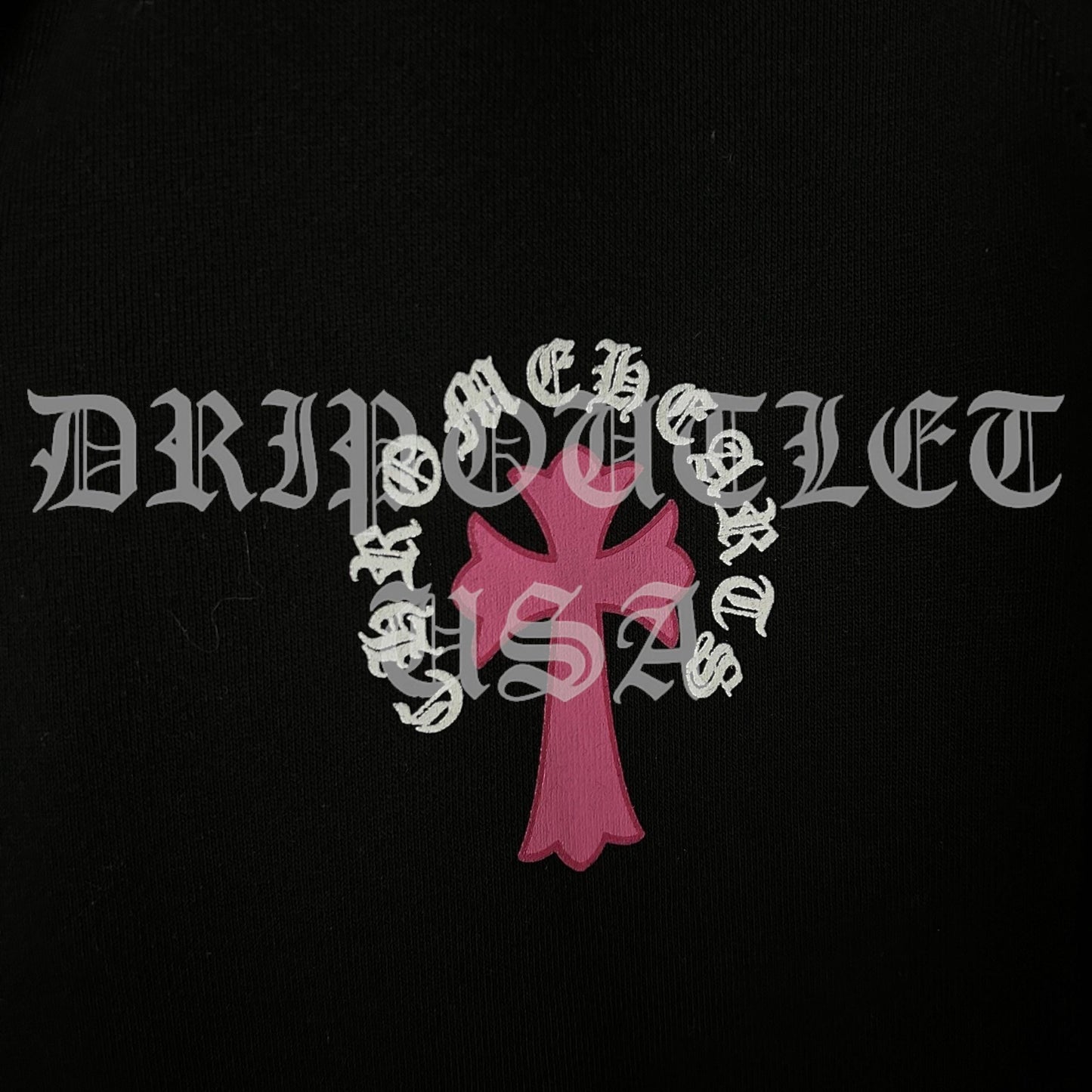 Chrome Hearts 'Pink Cross Logo' Joggers/Sweatpants - Black