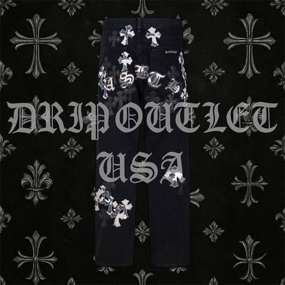 Chrome Hearts 'Black/Snow Camo' Cross Jeans