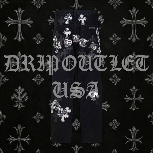 Chrome Hearts 'Black/Snow Camo' Cross Jeans