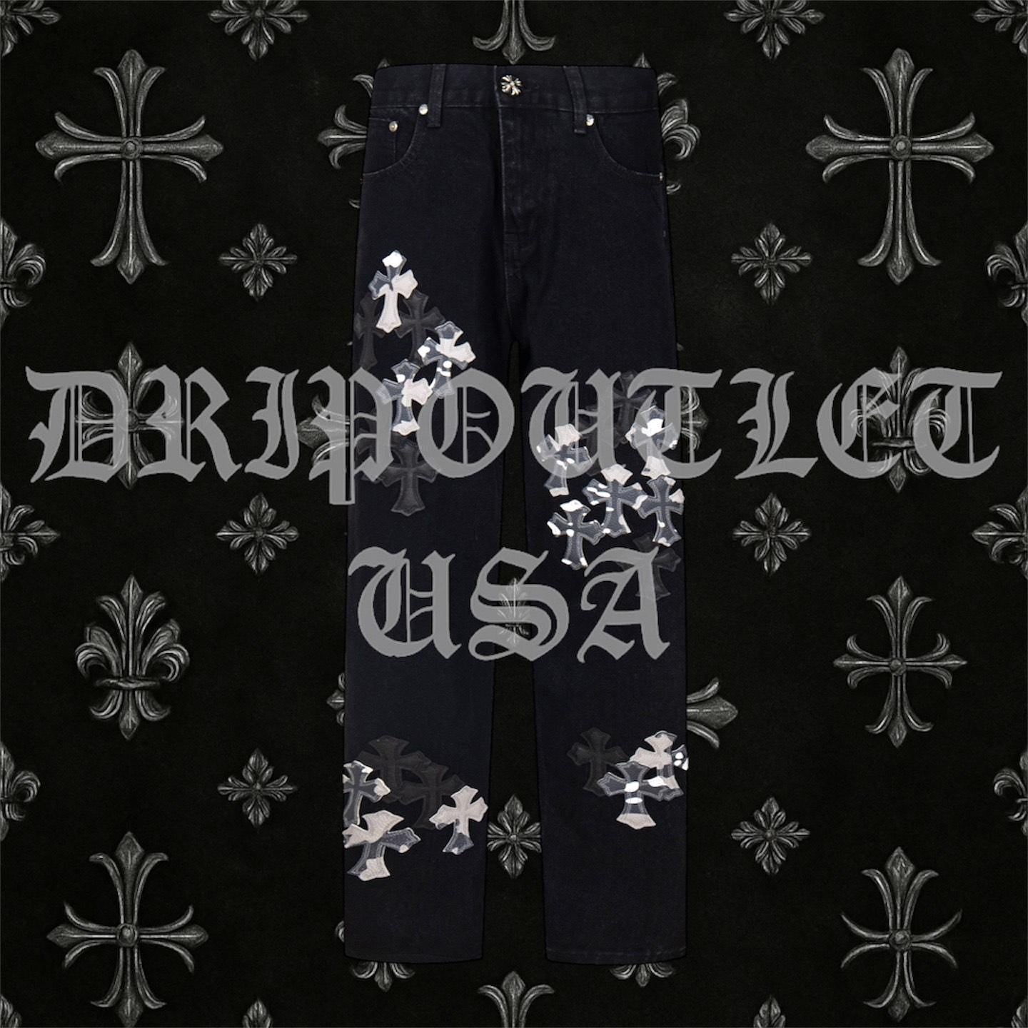 Chrome Hearts 'Black/Snow Camo' Cross Jeans