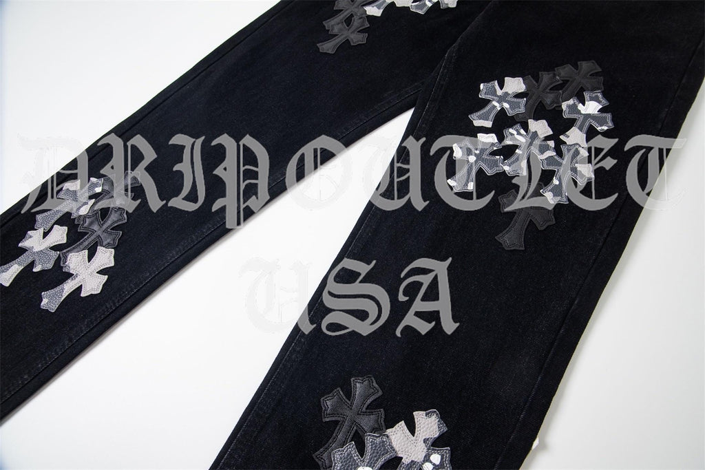 Chrome Hearts 'Black/Snow Camo' Cross Jeans