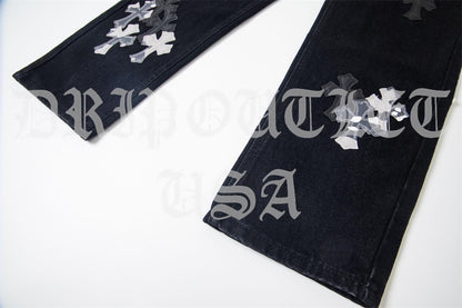 Chrome Hearts 'Black/Snow Camo' Cross Jeans
