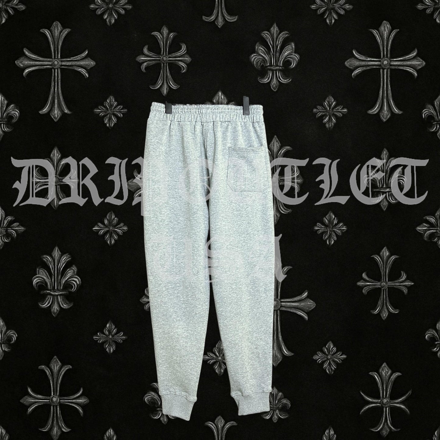 Chrome Hearts 'Pink Cross Logo' Joggers/Sweatpants - Grey