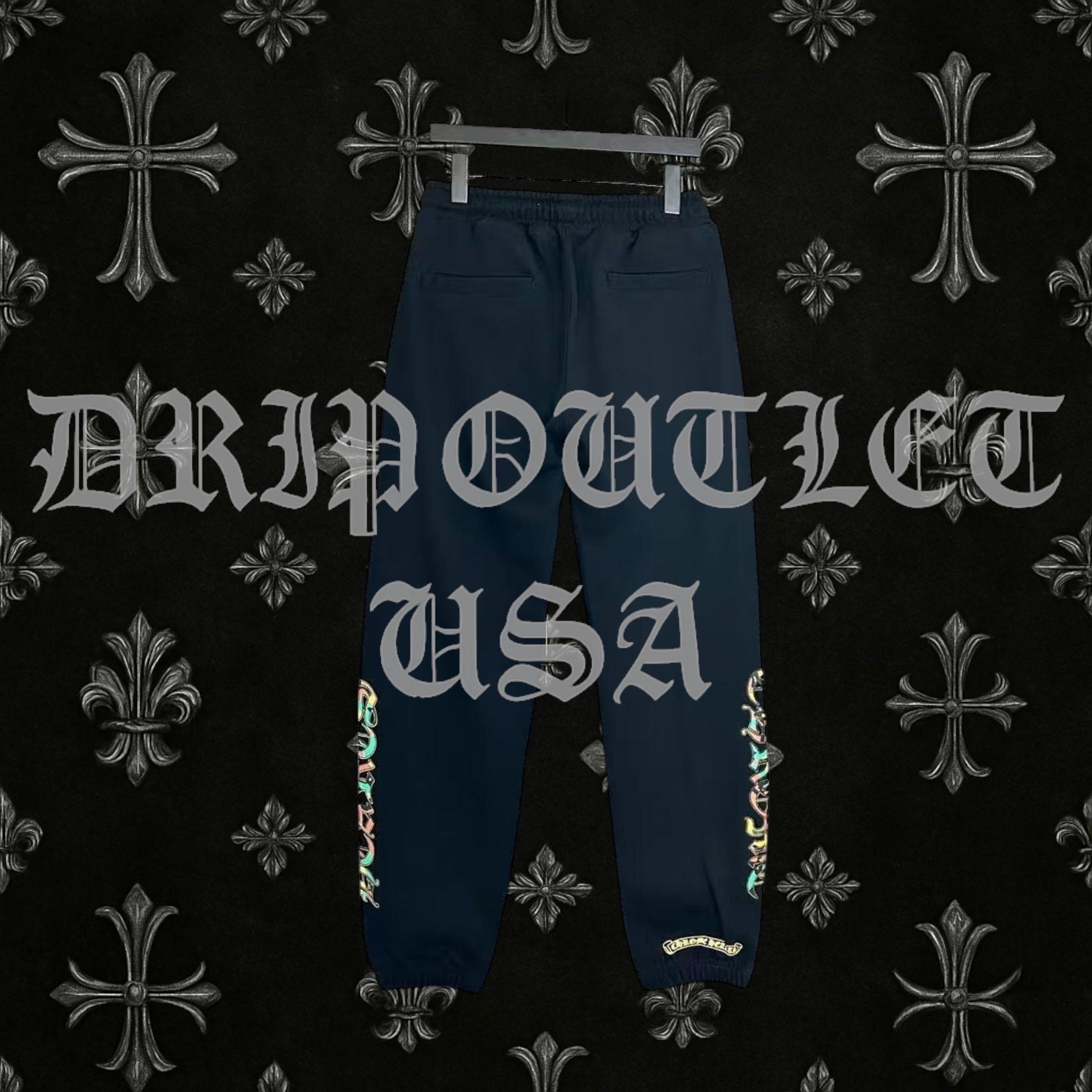 Chrome Hearts 'Multicolor Camo Triple cross' Joggers/Sweatpants - Black