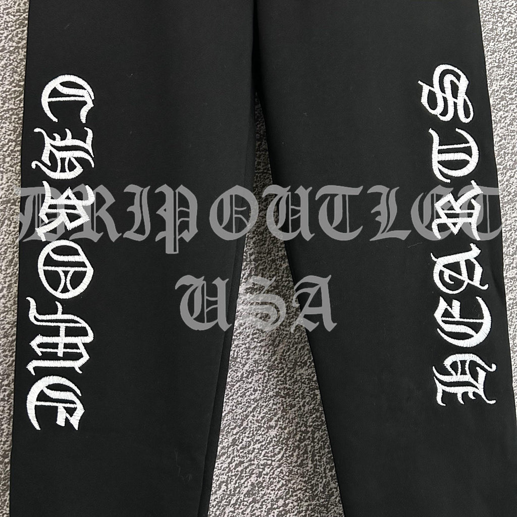 Chrome Hearts 'Gothic Font Logo' Joggers/Sweatpants - Black