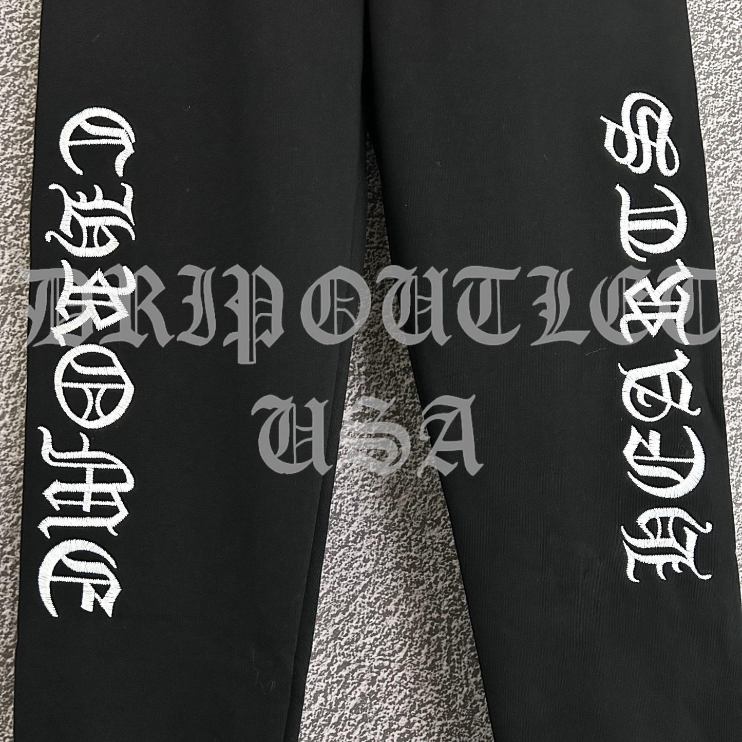 Chrome Hearts 'Gothic Font Logo' Joggers/Sweatpants - Black