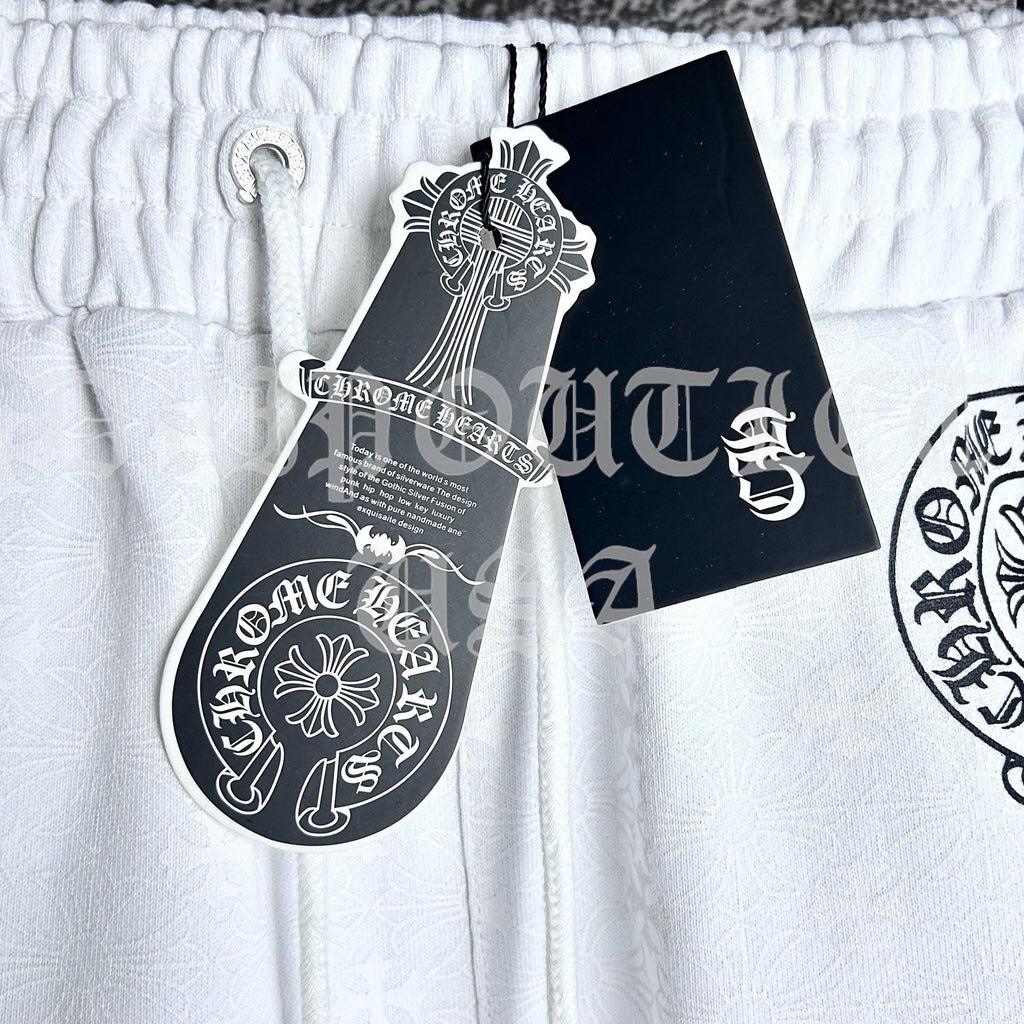 Chrome Hearts 'Gothic Font' Joggers/Sweatpants - White