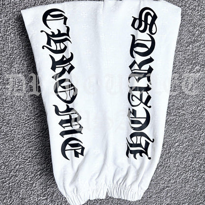 Chrome Hearts 'Gothic Font' Joggers/Sweatpants - White