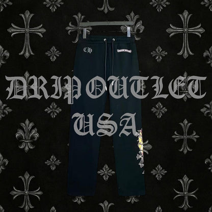 Chrome Hearts x Deadly Doll Cross Logo Joggers - Black