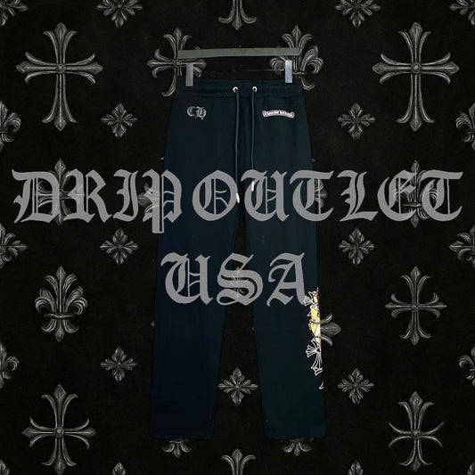 Chrome Hearts x Deadly Doll Cross Logo Joggers - Black