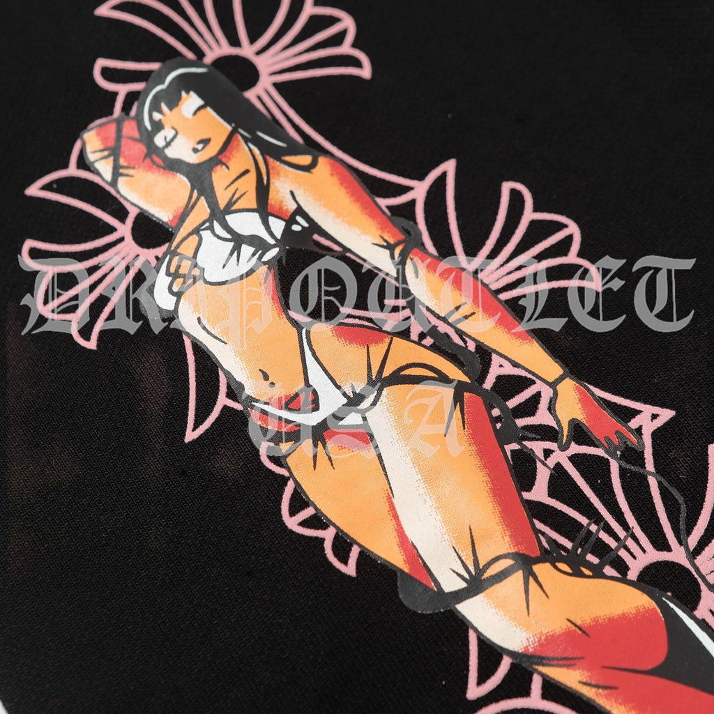 Chrome Hearts x Deadly Doll Cross Logo Joggers - Black