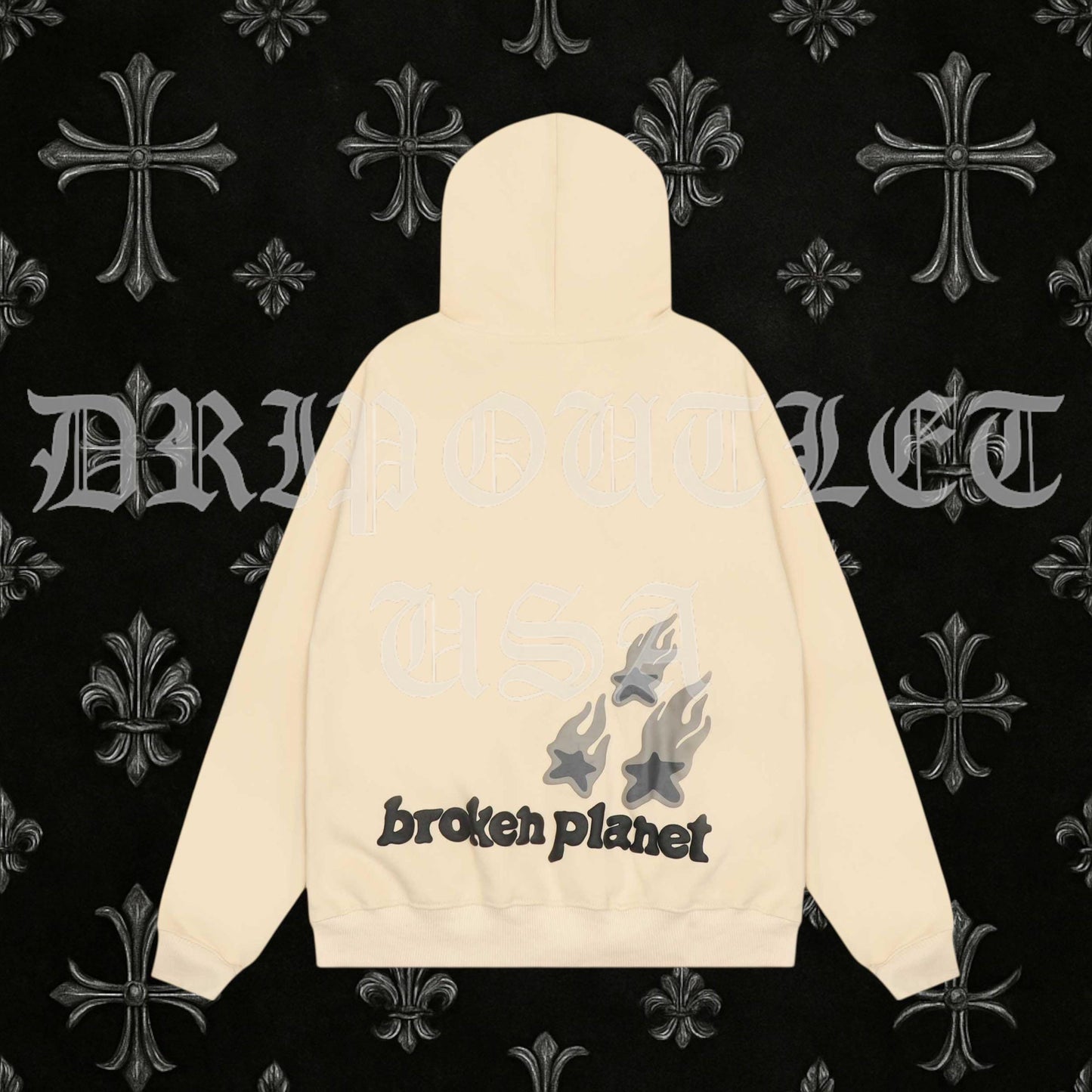 Broken Planet "Heartless Love" Hoodie - Cream
