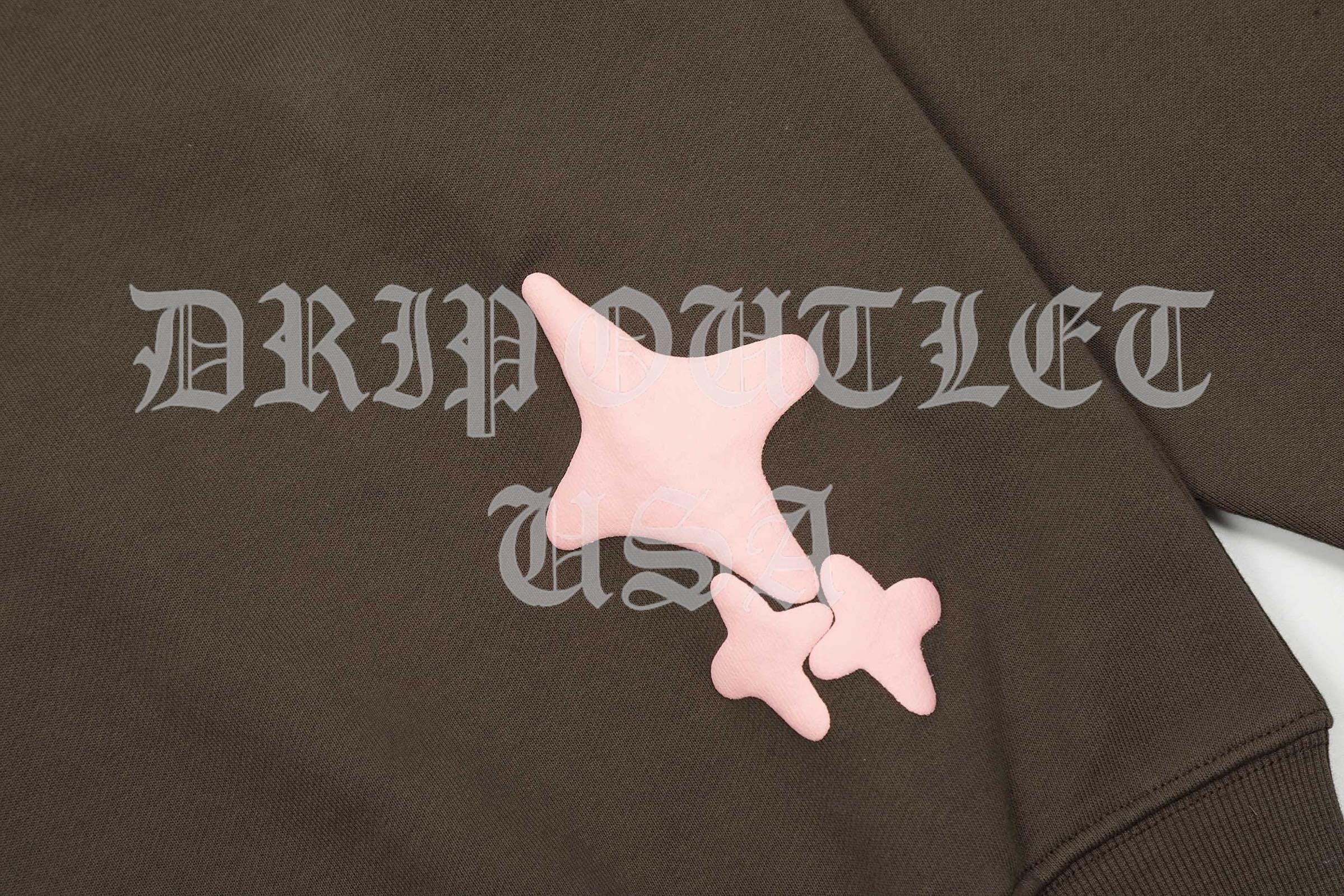 Broken Planet "Broken Hearts" Hoodie - Brown / Pink