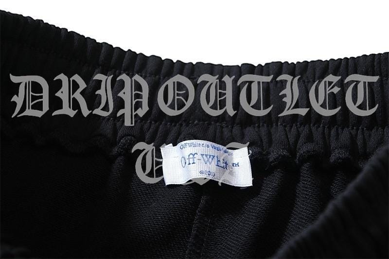 Off White Paint Script Skate Sweatpants - Black/White